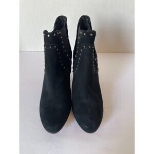 Vince Camuto Consheta Studded Black Suede Chelsea Booties Size 7